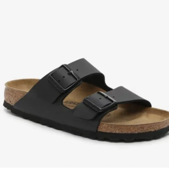 BIRKENSTOCK ARIZONA Black sandals BIRKO-FLOR Sz US W 10 Men 8 EU 41 NIB - Picture 1 of 7